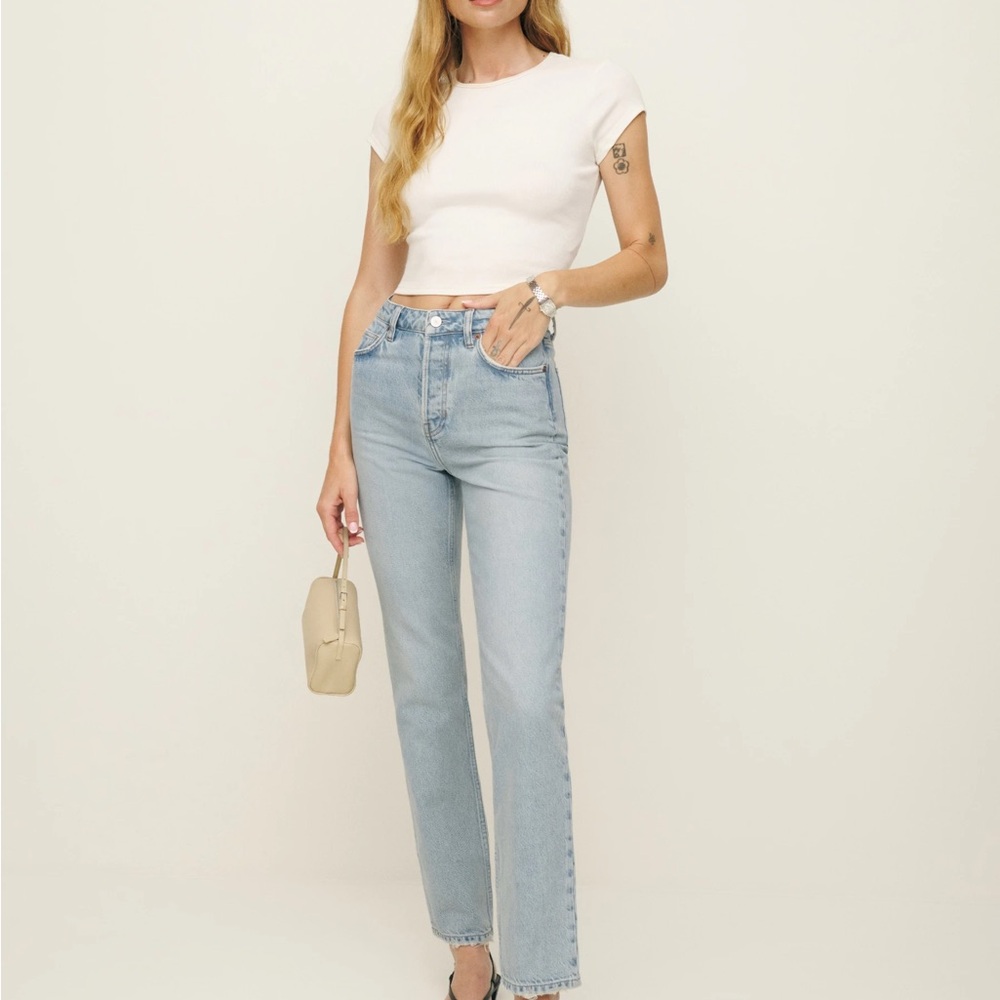 Reformation Cynthia High Rise Straight Jeans Cloquet - Size 31